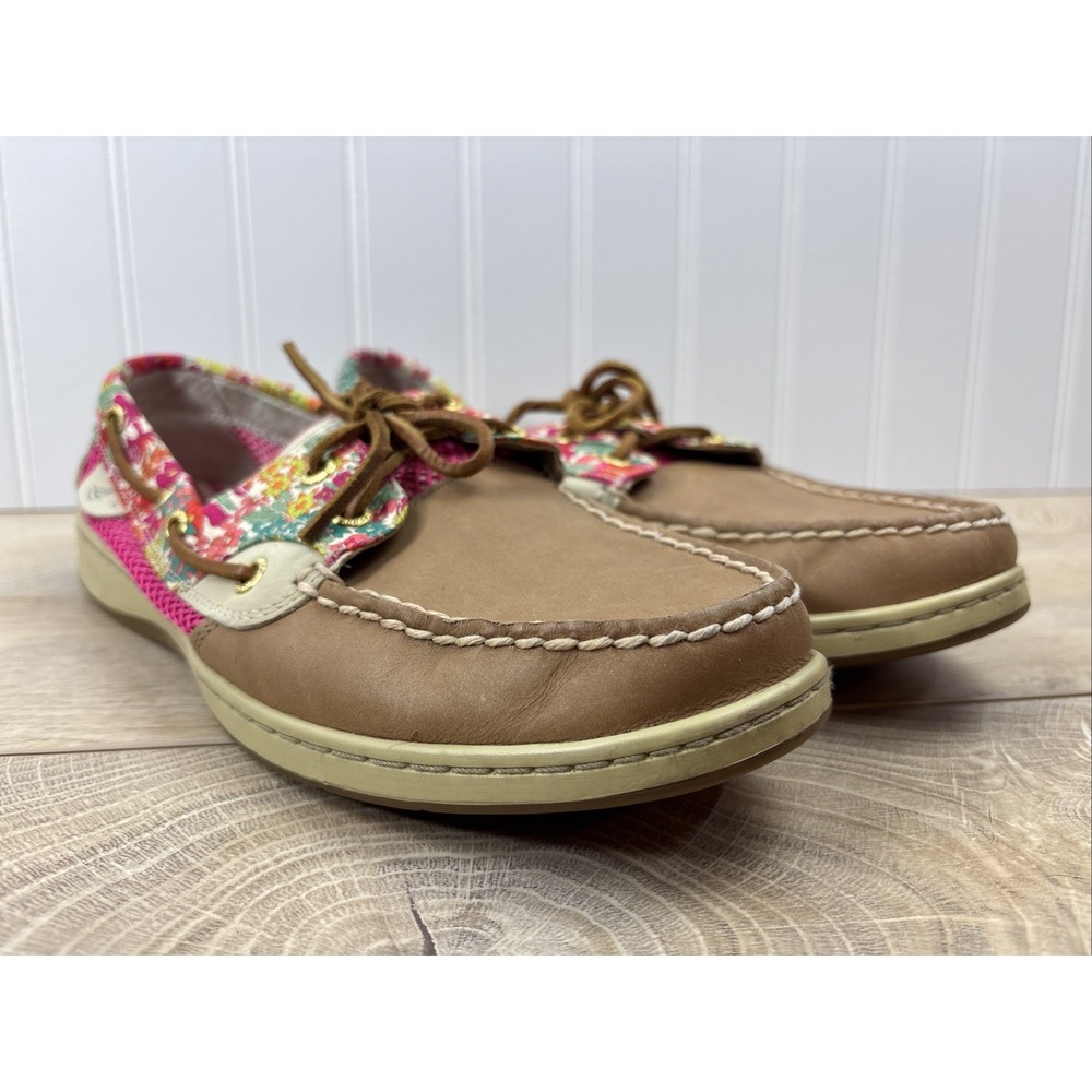 Sperry Womens Size 9 Boat Shoes Bluefish Pink Liberty Floral Print STS91536 Shoe